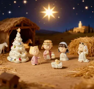 스누피 크리스마스 피규어 세트 PEANUTS