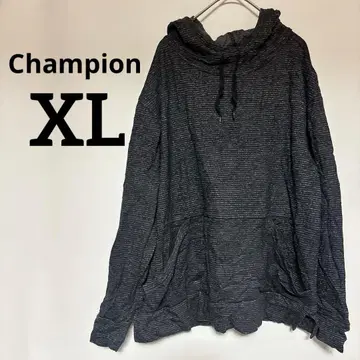새상품급 Champion XL 다크 그레이 스트라이프 후드티 스포츠