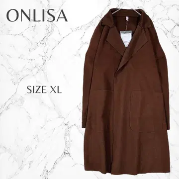 온리사 새상품 빅 사이즈 깔끔한 무지 롱 체스터 코트 XL