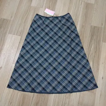 [ 택 포함 새상품 ] 그로브 grove 스커트 체크 네이비 블랙 브라운