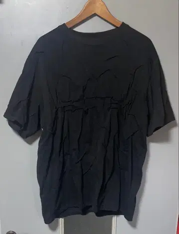 HELIOT EMIL 블랙 오버 사이즈 티셔츠