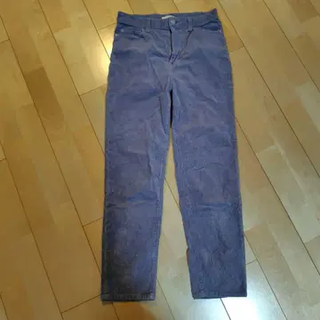 BAYFLOW 블루 그레이 코듀로이 스트레이트 팬츠