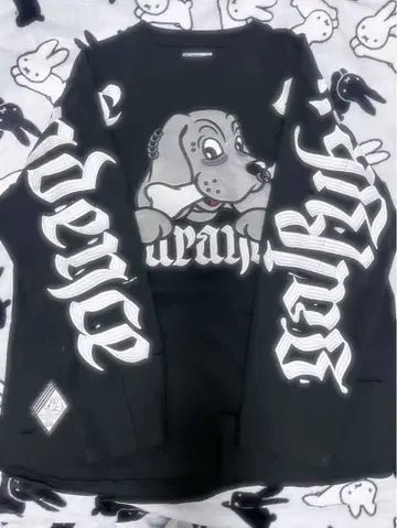 GALFY 갈피 병에 물든 롱T BLACK 대형견