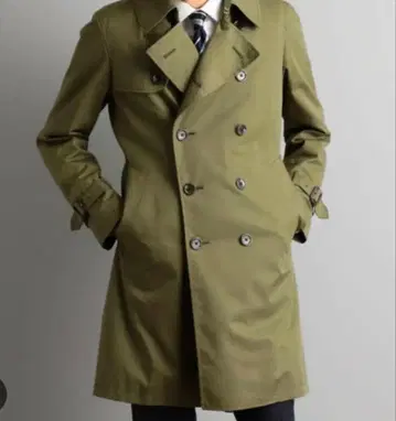 새상품 미사용 green label relaxing 트렌치코트 그린