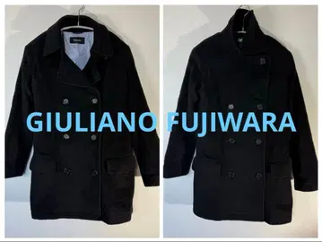 GIULIANO FUJIWARA 울 코트 이탈리아제 블랙 빈티지