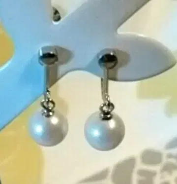 리얼 실버 펄 귀찌