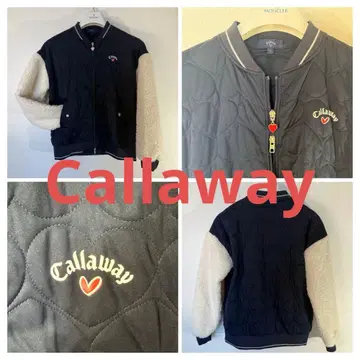 Callaway 골프 풀 집업 자켓 네이비 x 화이트 [새상품급] S