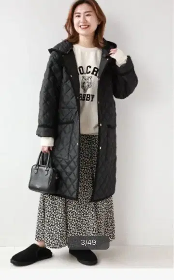 Traditional Weatherwear 블랙 퀼팅 코트