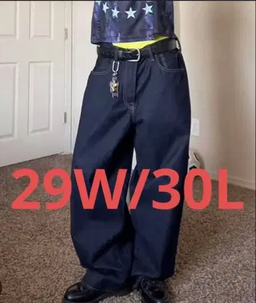 GAP 슈퍼 배기 데님 다크 린스 29/30