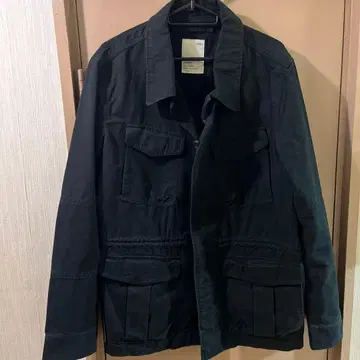 90s GAP 블랙 밀리터리 자켓 조정 가능 스트랩 L