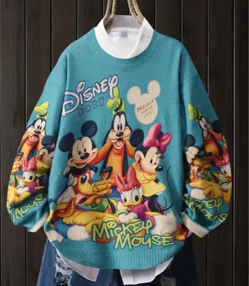 Disney 미키마우스 긴팔 니트 스웨터