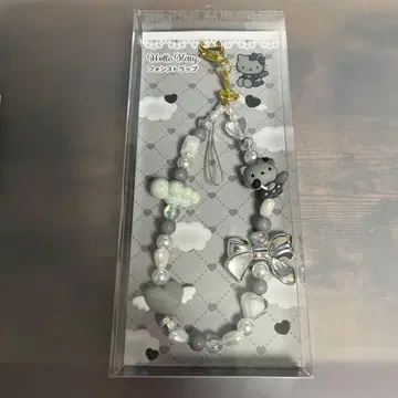 산리오 폰 스트랩 헬로키티 그레이