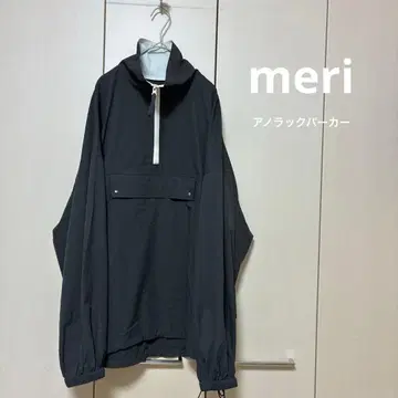 meri 아노락 후드티 차콜 미