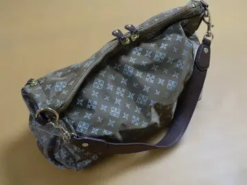 russet 러셋 숄더백 모노그램 나일론 브라운