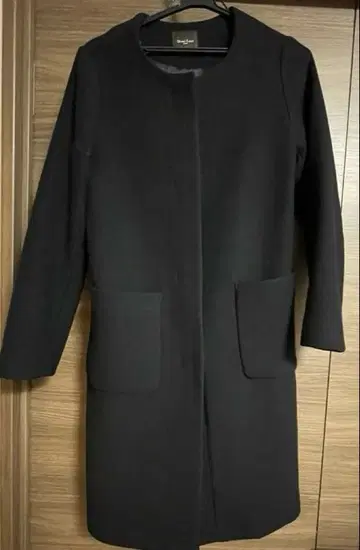 Denim Luxe 블랙 롱 코트 38