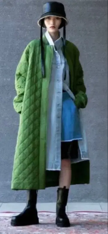 RADIATE 라디에이트 베이스볼 칼라 퀼팅 롱 코트