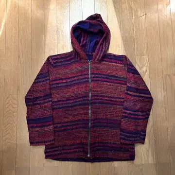 빈티지 보더 후드티 프린지 후드티 니트 그런지