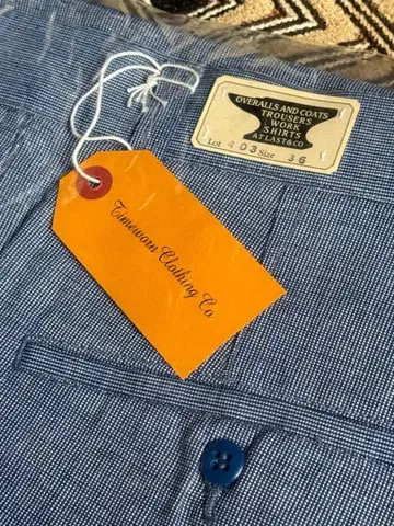 At Last 핑 체크 워크 트라우저