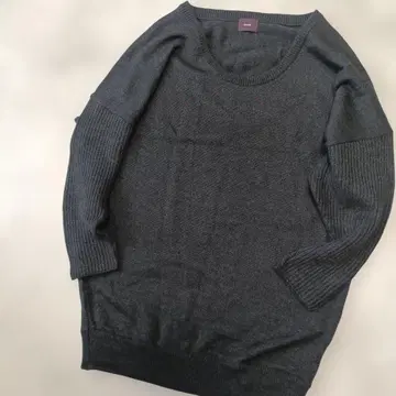 새상품급 로지에 인브리드 알파카 혼방 롱 코쿤 니트 크루넥