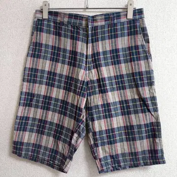 s0775 [유나이티드 애로우즈 블루 라벨] 코튼 멀티 컬러 하프 팬츠