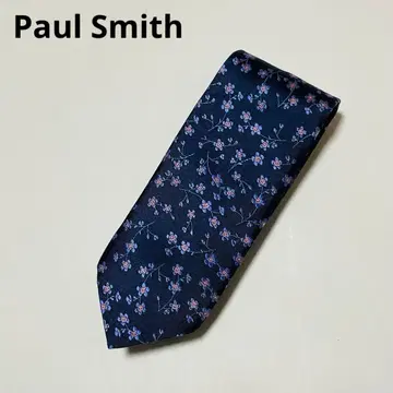 Paul Smith 네이비 꽃무늬 넥타이