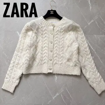 ZARA 자라 펄 케이블 니트 가디건