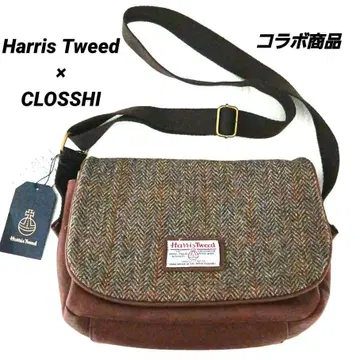 택 포함 Harris Tweed 해리스 트위드 크로시 콜라보 숄더