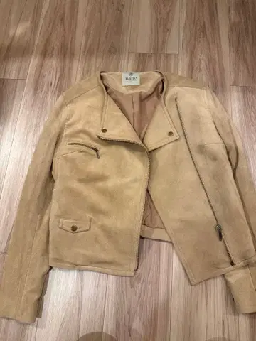 nano 베이지 라이더 자켓 36