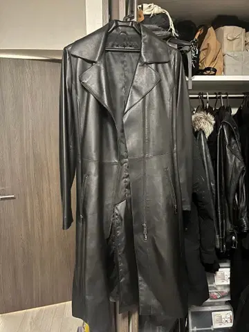 블랙 롱 코트 L 사이즈