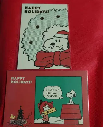 스누피 뮤지엄 크리스마스 엽서 2장 세트