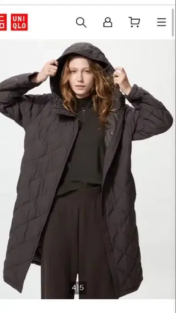 깔끔합니다 UNIQLO 퍼프 테크 롱 코트 릴랙스 핏 블랙 M 사이즈