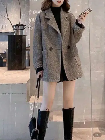 더블 브레스트 체스터 코트