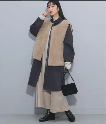 beams Heart 보아 베스트 포함 모즈 코트