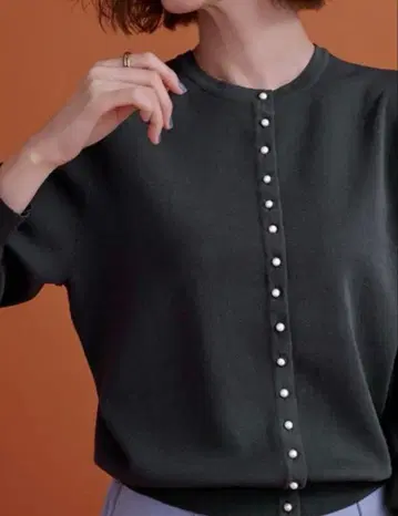 2way 펄 단추 니트 가디건