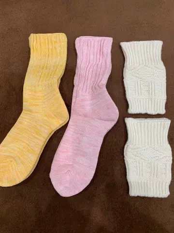 [ 미사용 ] 치요지 양말 마블 2켤레 핸드 워머 세트 일본제