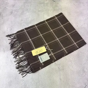 미사용 새상품 LIFE UP 캐시미어 체크 무늬 머플러