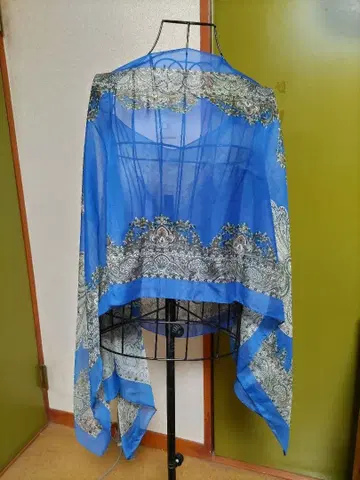 사교댄스 꽃무늬 쉬폰 스톨 숄