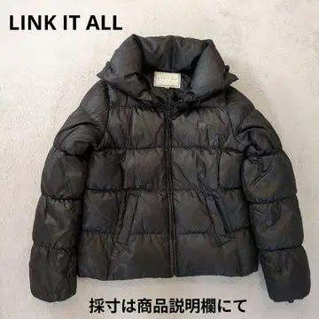링크잇올 다운&페더 숄카라 다운 자켓 블랙