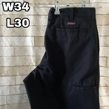 디키즈 더블니 워크 팬츠 자수 블랙 34 x 30