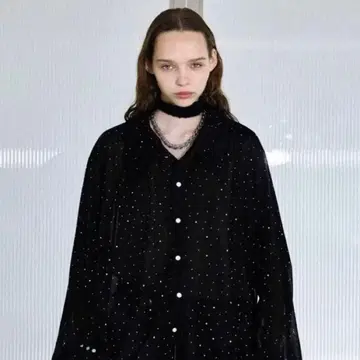 [ 완판템 ] seyto 큐빅 벨로아 시어 셔츠 사이즈 2