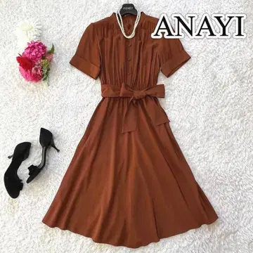 ANAYI 아나이 스탠드 카라 셔츠 원피스 36