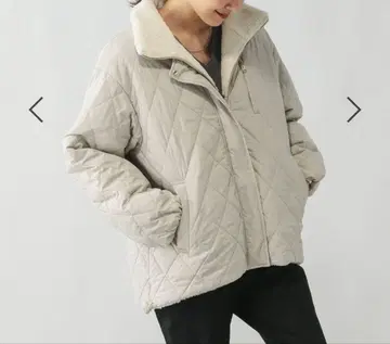 리버서블 퀼트 블루종 크림 x 크림