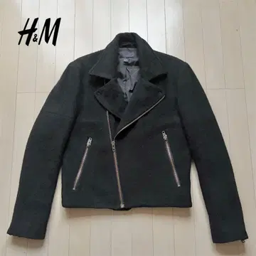 H&M 울 더블 라이더 자켓 사이즈 46