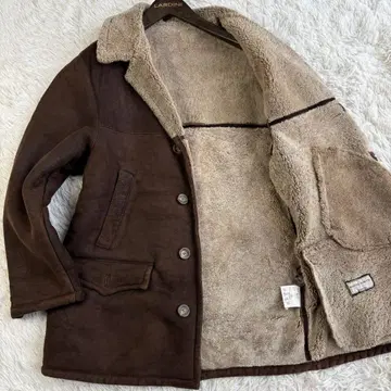 (새상품급) 리얼 무스탕 코트 램 가죽 셰어링 MASSIMO