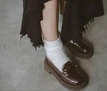 타쿠보 카린 x 루탈론 리본 플랫폼 로퍼