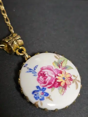빈티지 플라워 펜던트