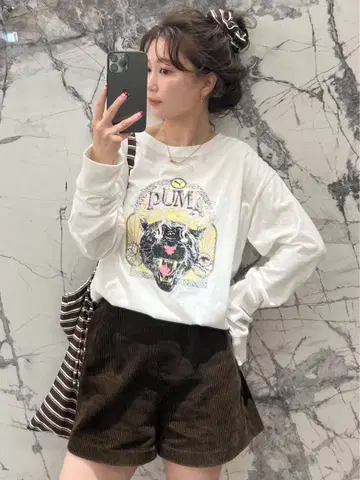 [ LILY BROWN x PUMA ] 바리에 프린트 롱 슬리브 T