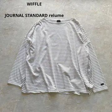 WIFFLE 위플 RELUME BIG BORDER TEE 베이지