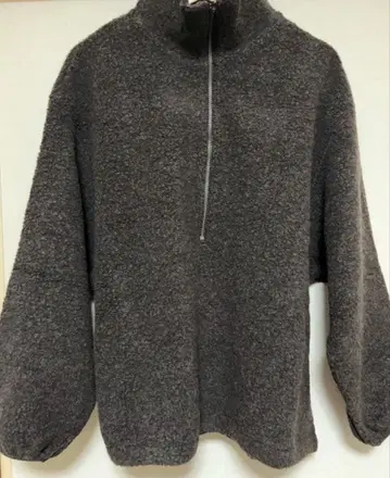 onit 울 보아 하프 지퍼 상의