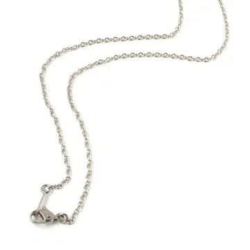 일본산 순 티타늄제 팥 체인 목걸이 (폭 1.6mm) 길이 조절 가능